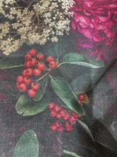 Load image into Gallery viewer, Square Scatter pillow with floral print and fruits, BOLTE Home Textiles Collection