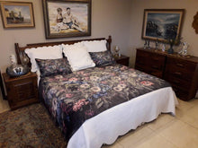 Load image into Gallery viewer, mongolian fleece blanket with floral print and fruits, BOLTE Home Textiles Collection
