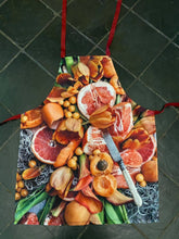 Load image into Gallery viewer, Apron with floral print and fruits, BOLTE Home Textiles Collection