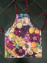 Load image into Gallery viewer, Apron with floral print and fruits, BOLTE Home Textiles Collection