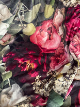 Load image into Gallery viewer, mongolian fleece blanket with floral print and fruits, BOLTE Home Textiles Collection