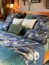 Load image into Gallery viewer, Square Scatter pillow with floral print and fruits, BOLTE Home Textiles Collection