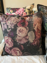 Load image into Gallery viewer, Square Scatter pillow with floral print and fruits, BOLTE Home Textiles Collection
