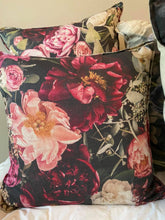 Load image into Gallery viewer, Square Scatter pillow with floral print and fruits, BOLTE Home Textiles Collection