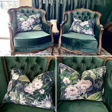 Load image into Gallery viewer, Square Scatter pillow with floral print and fruits, BOLTE Home Textiles Collection