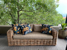 Load image into Gallery viewer, Square Scatter pillow with floral print and fruits, BOLTE Home Textiles Collection