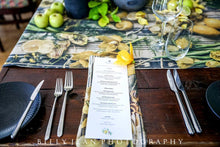 Load image into Gallery viewer, Table Runner (70 cm x 150 cm) with bespoke flower and fruit print, BOLTE Home Textiles Collection